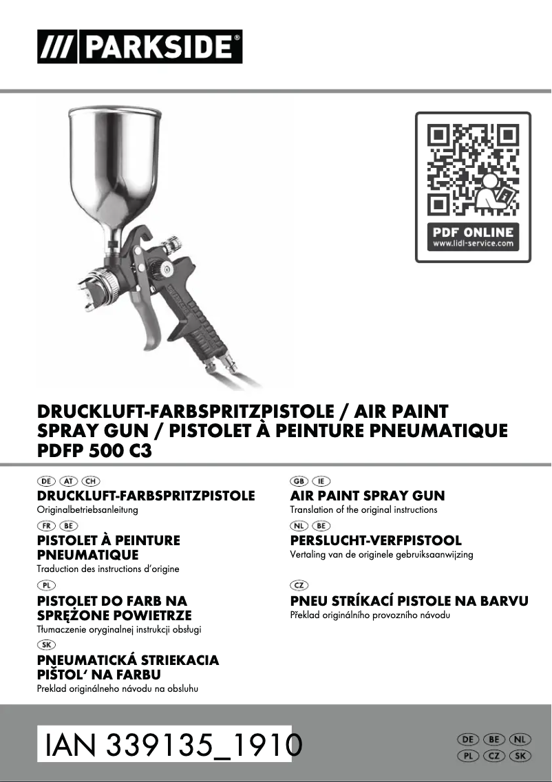 Page n°1 - Manuel utilisateur Parkside PDFP 500 C3