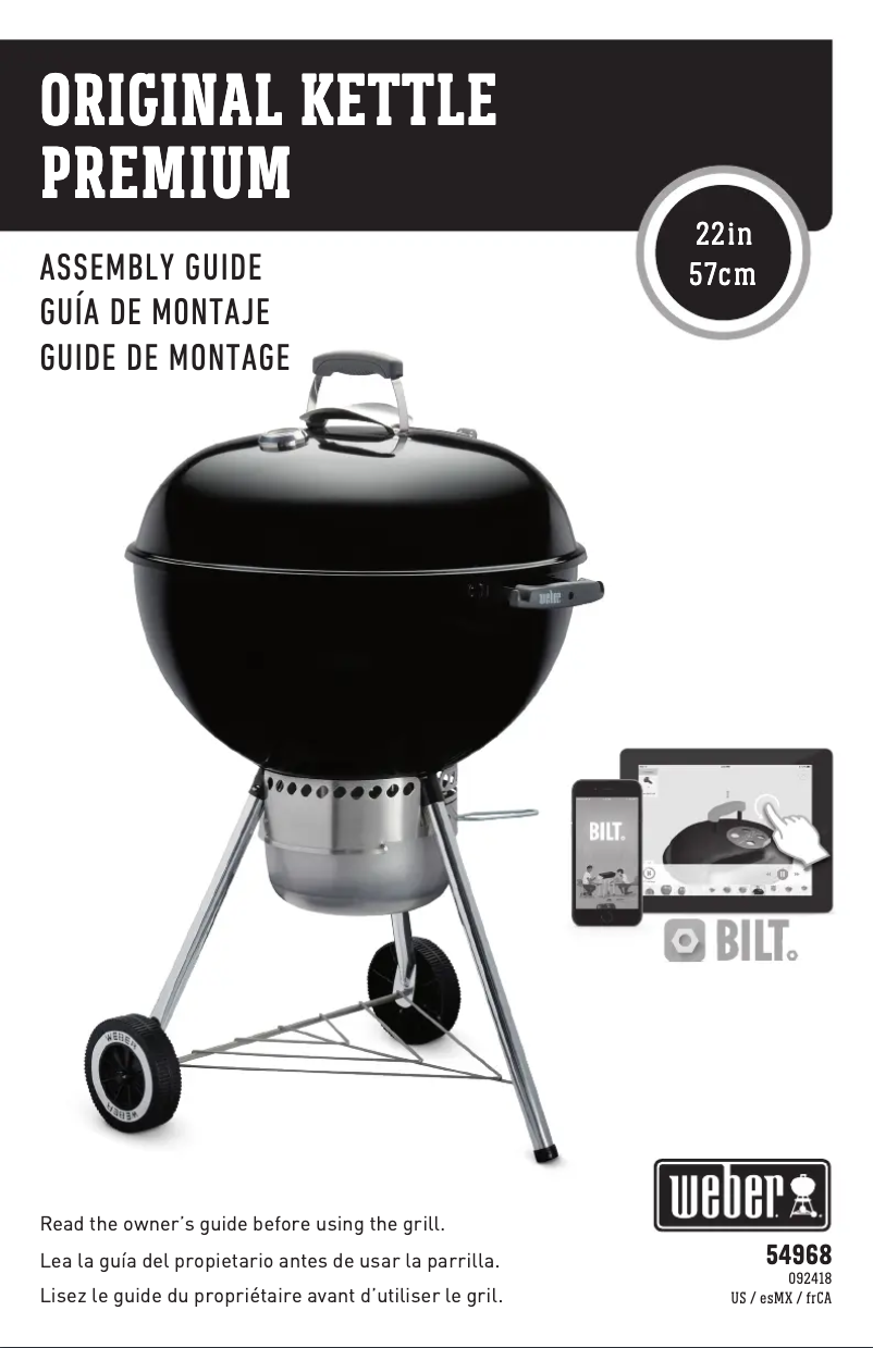 Page n°1 - Instructions / montage Weber Original Kettle Premium