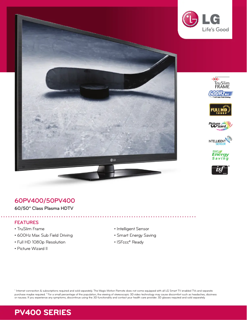 Image de la première page du manuel de l'appareil 50PV400