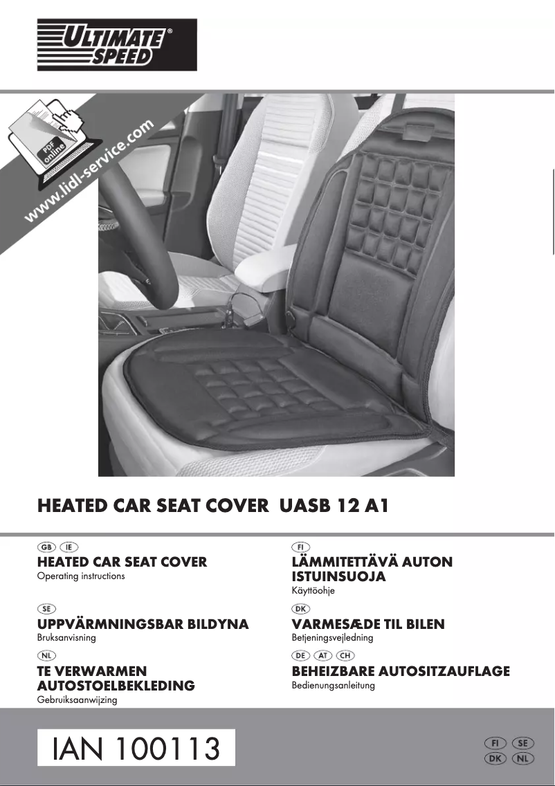 Image de la première page du manuel de l'appareil UASB 12 A1