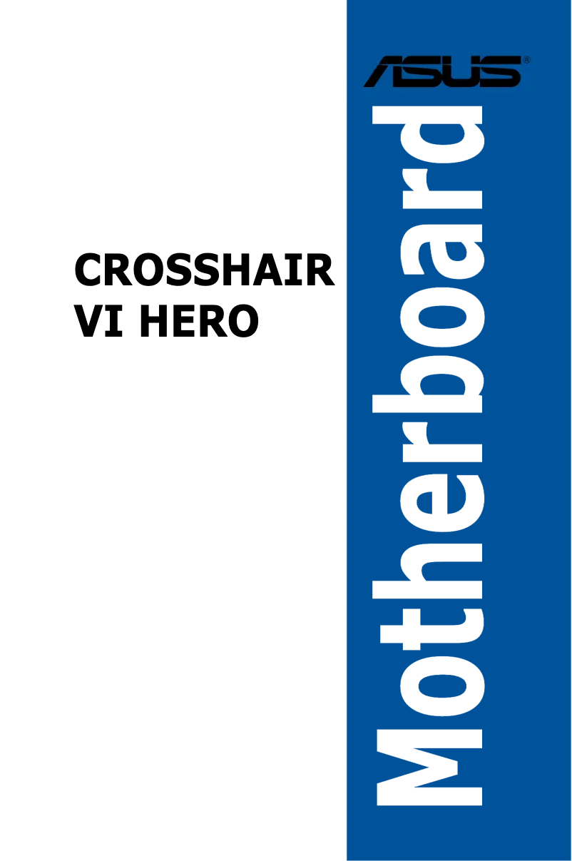 Image de la première page du manuel de l'appareil Crosshair VI Hero