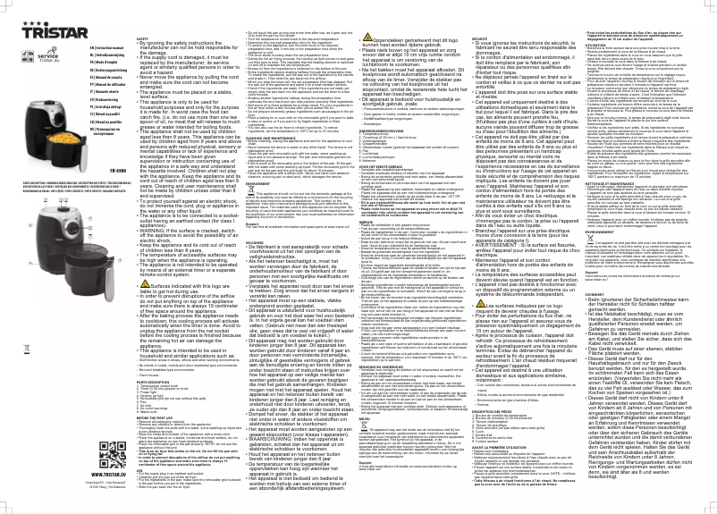 Page 1 de la notice Manuel utilisateur TriStar FR-6980