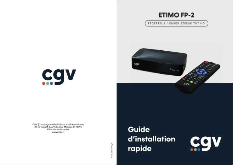 Page n°1 - Manuel utilisateur CGV ETIMO FP-2