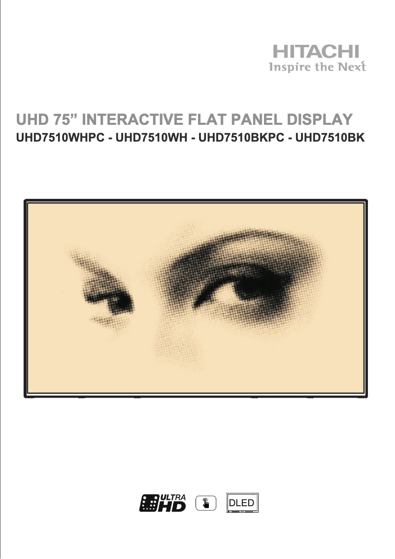 Página 1 del manual Manual de usuario Hitachi UHD6510