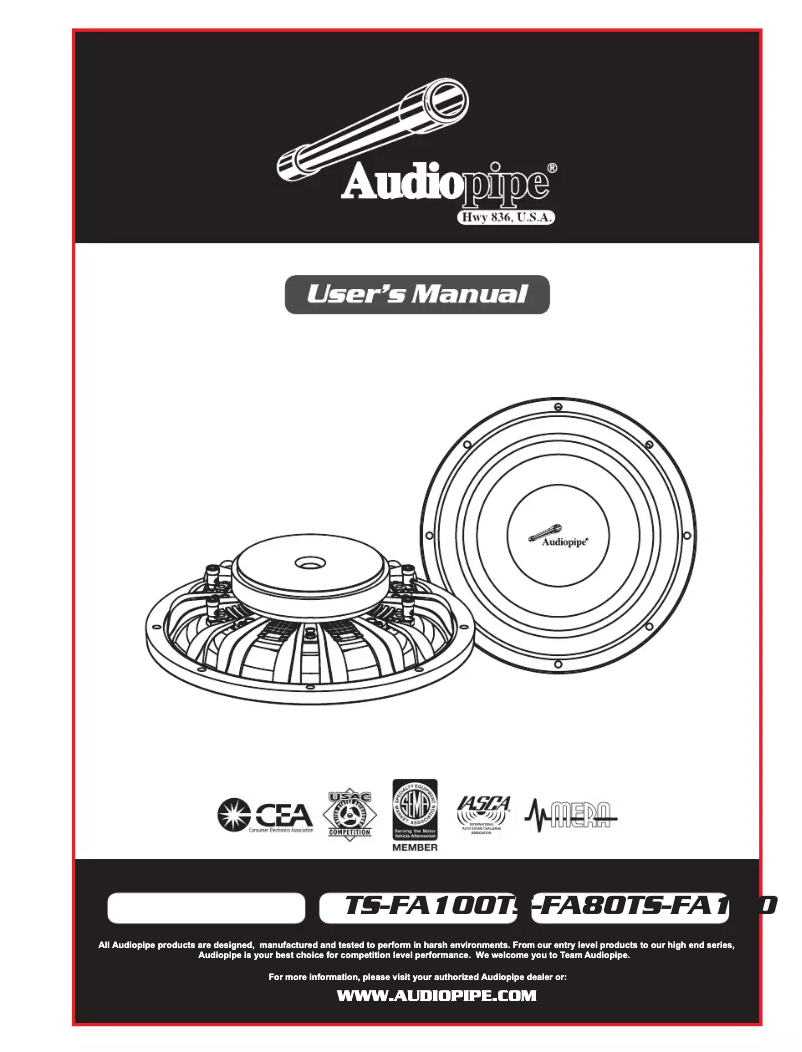 Image de la première page du manuel de l'appareil TS-FA120