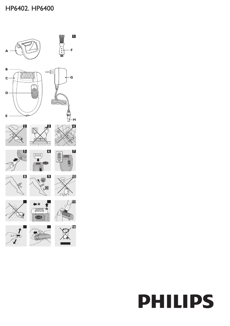 Page n°1 - Manuel utilisateur Philips Satinelle HP6402