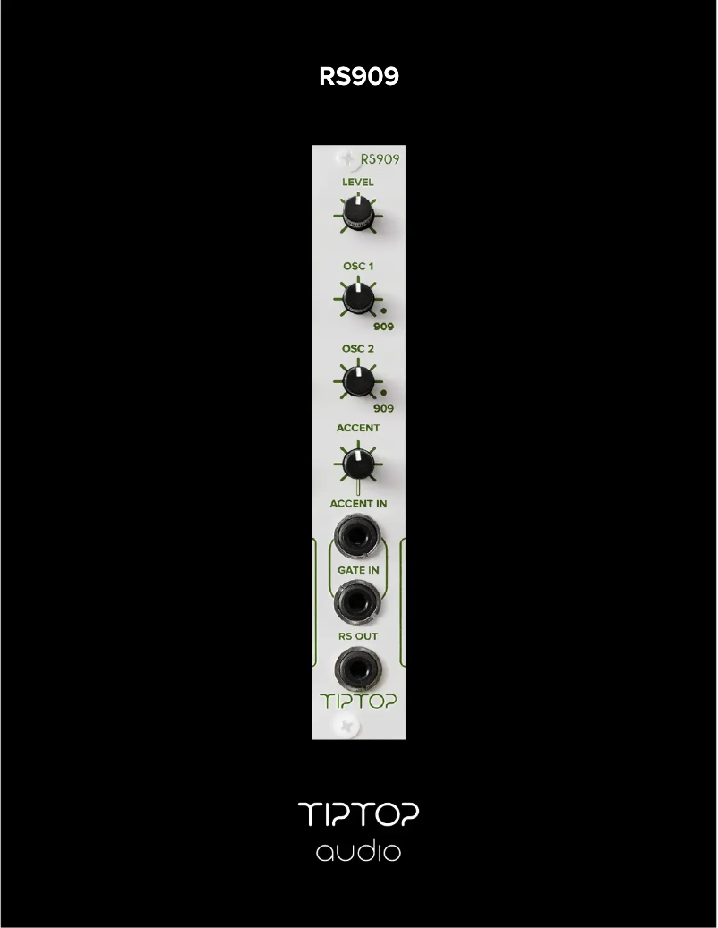 Page 1 de la notice Manuel utilisateur Tiptop Audio RS909