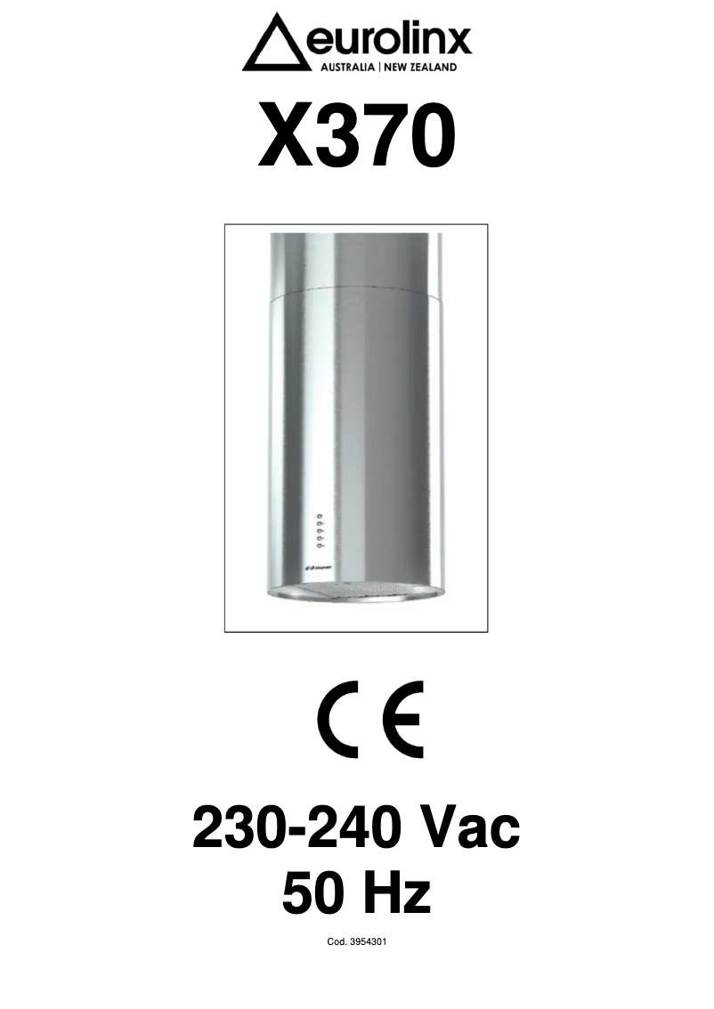 Page 1 de la notice Manuel utilisateur Ilve X370GM