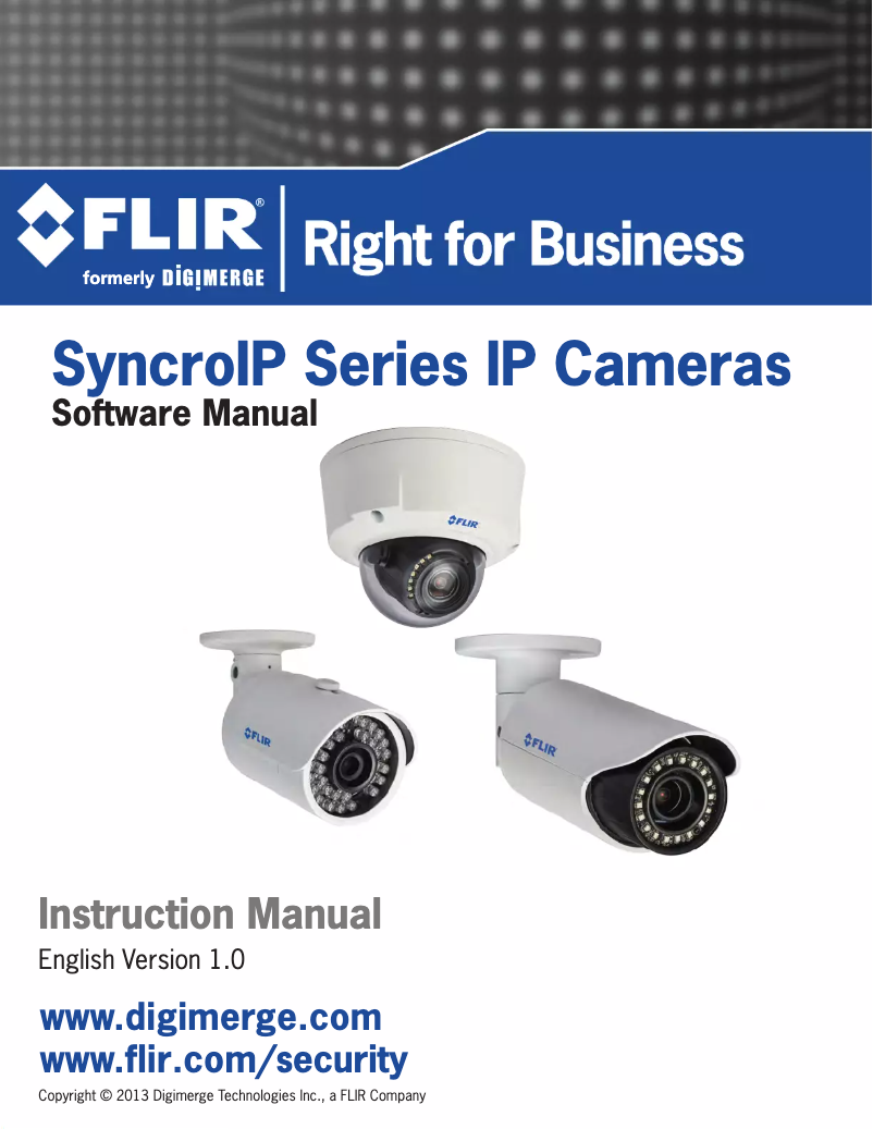 Image de la première page du manuel de l'appareil SyncroIP DNB13TF22