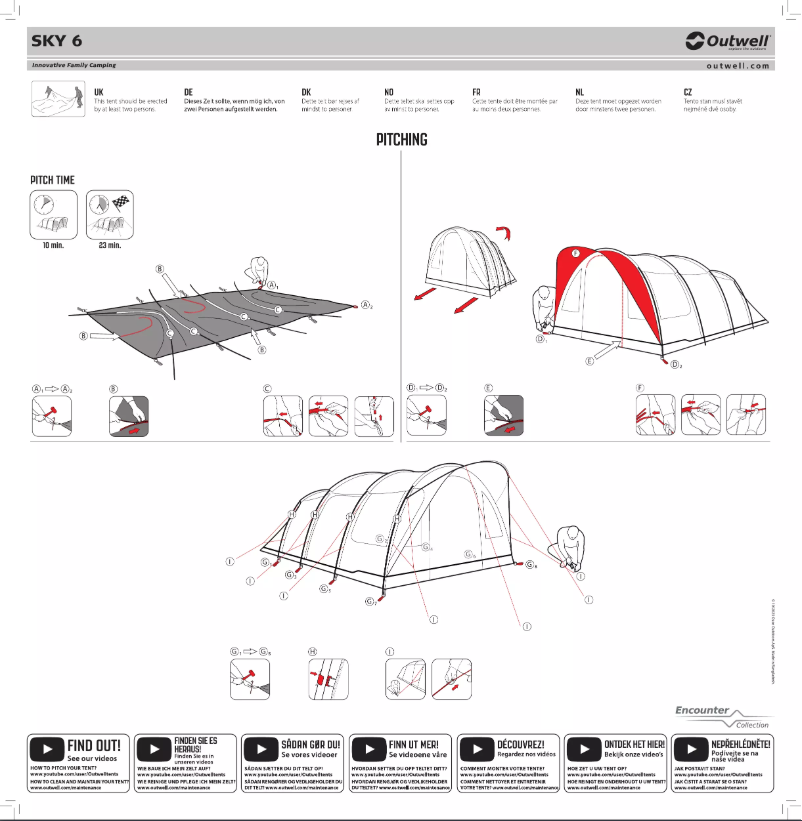 Page 1 de la notice Manuel utilisateur Outwell Sky 6