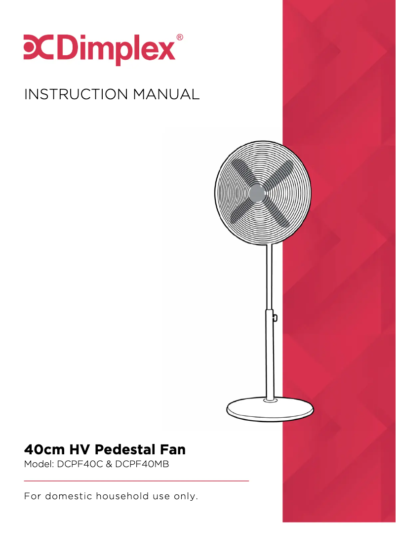 Page 1 de la notice Manuel utilisateur Dimplex DCPF40C