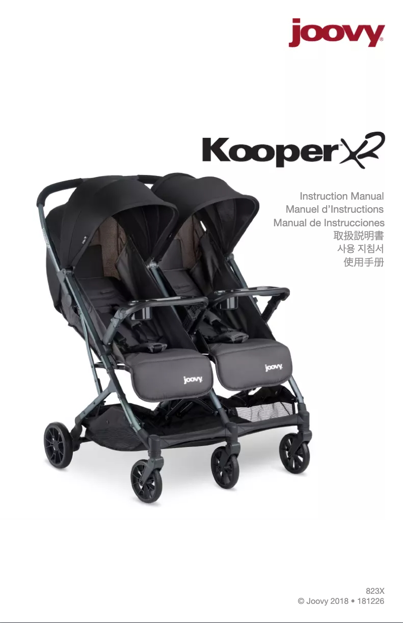 Page 1 de la notice Manuel utilisateur Joovy Kooper X2