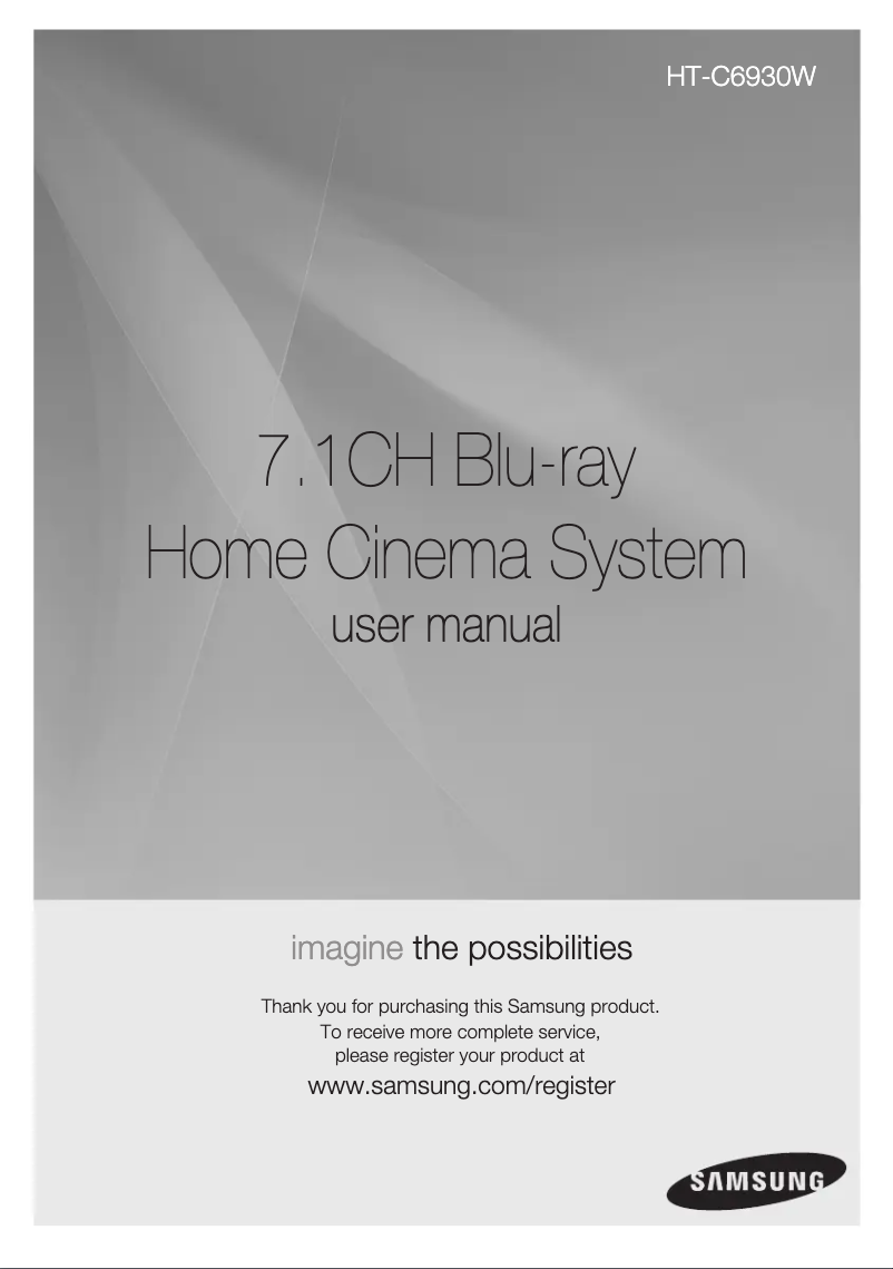 Page n°1 - Manuel utilisateur Samsung HT-C6930W/XEU