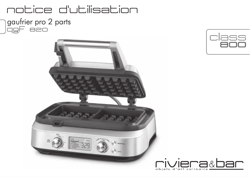 Image de la première page du manuel de l'appareil QGF820