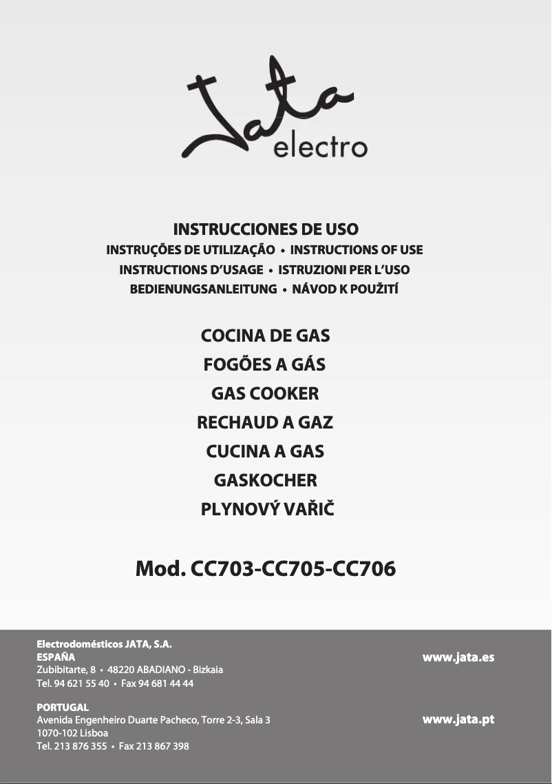 Página 1 del manual Manual de usuario Jata CC703