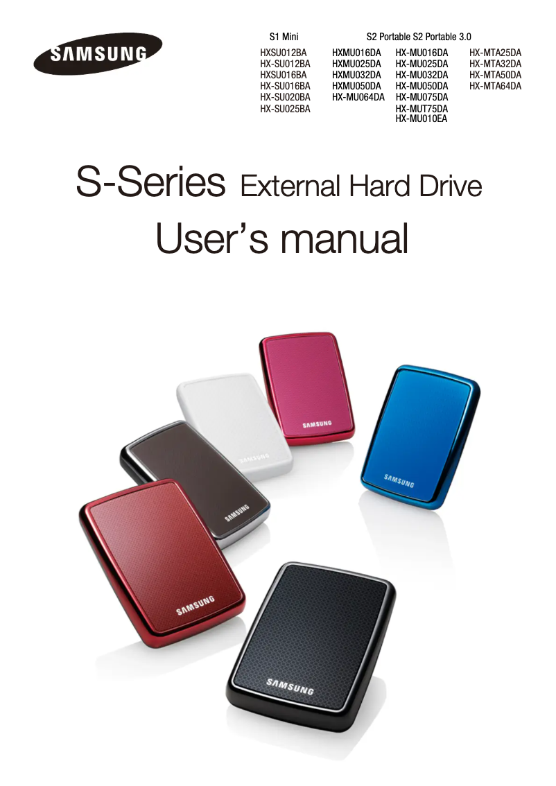 Page 1 of the manual User Manual Samsung S Series S2-500