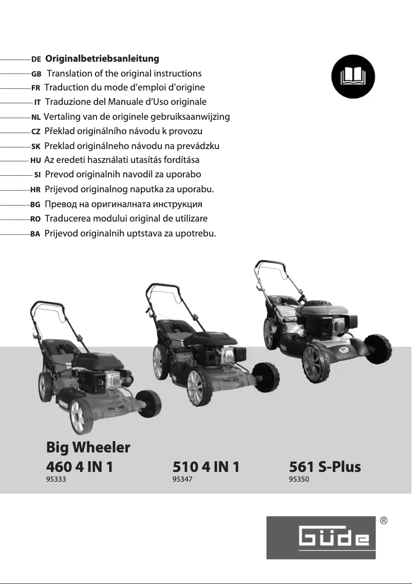 Page 1 de la notice Manuel utilisateur Güde 460 Big Wheeler