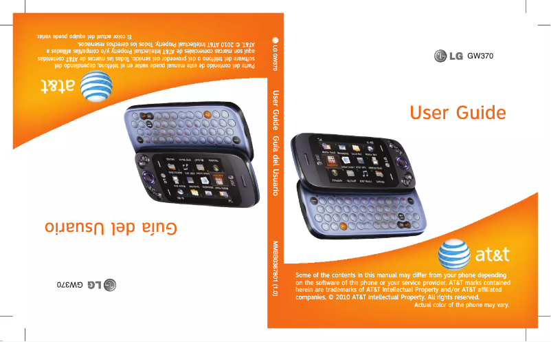 Page n°1 - Manuel utilisateur LG GW370