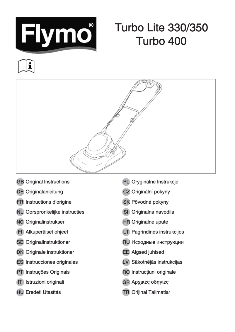 Page 1 de la notice Manuel utilisateur Flymo Turbo Lite 250