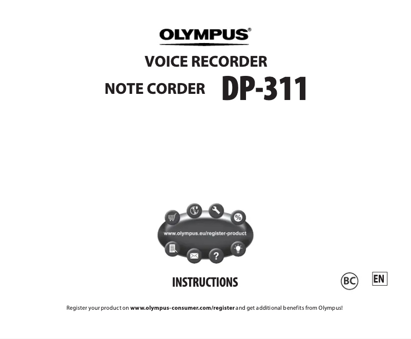 Page 1 de la notice Manuel utilisateur Olympus DP-311