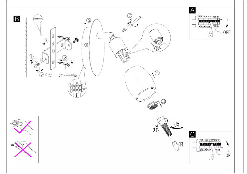 Page 1 de la notice Manuel utilisateur Eglo Nabao