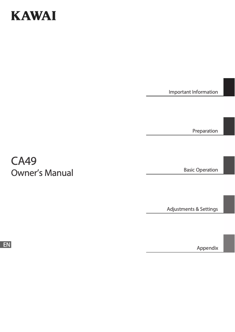 Image de la première page du manuel de l'appareil Concert Artist CA49