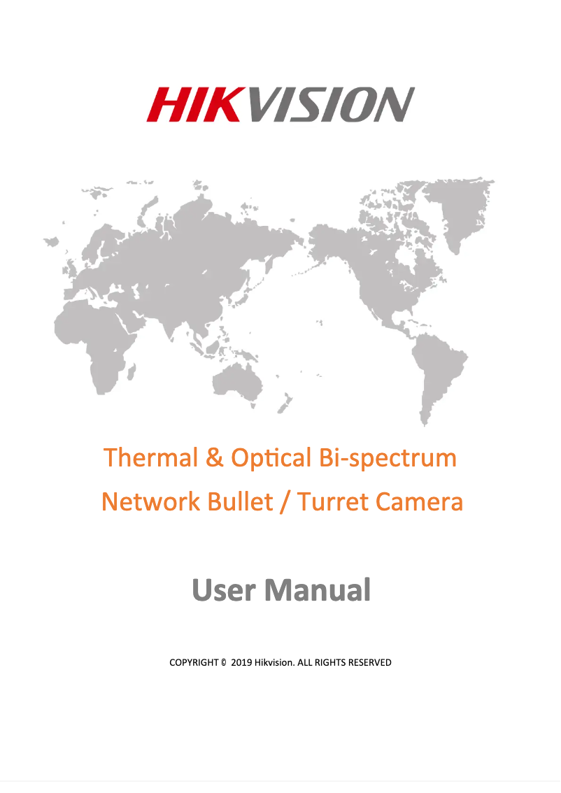 Page 1 de la notice Manuel utilisateur Hikvision DS-2TD2836-50/V1