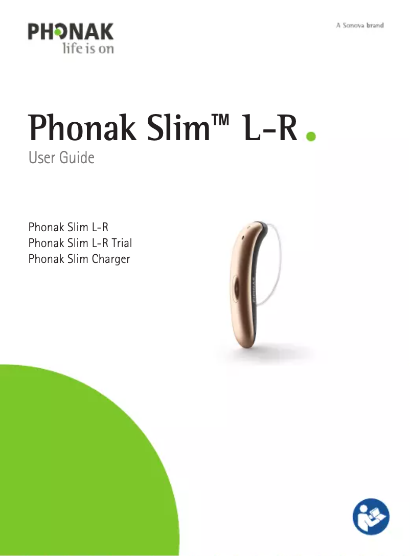 Page 1 de la notice Manuel utilisateur Phonak Slim L-R