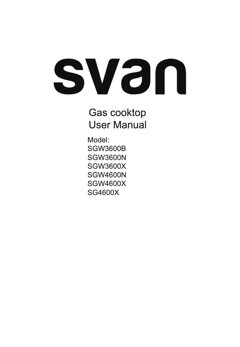Page 1 de la notice Manuel utilisateur SVAN SGW4600N