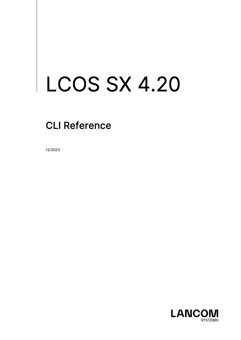 Page n°1 - Manuel utilisateur Lancom GS-3628XUP