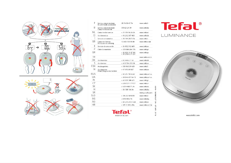 Page n°1 - Manuel utilisateur Tefal PP8043 Luminance