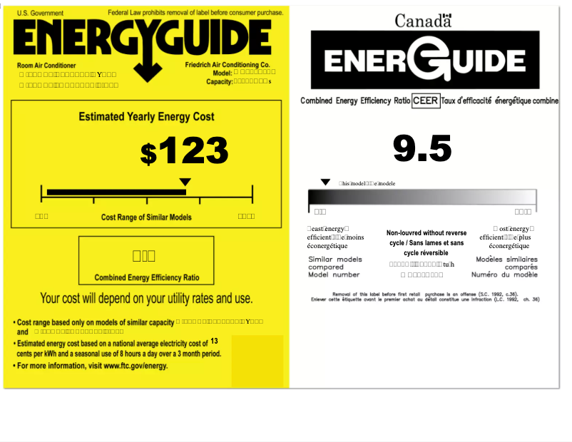 Page n°1 - Label énergétique Friedrich WCT12A30A