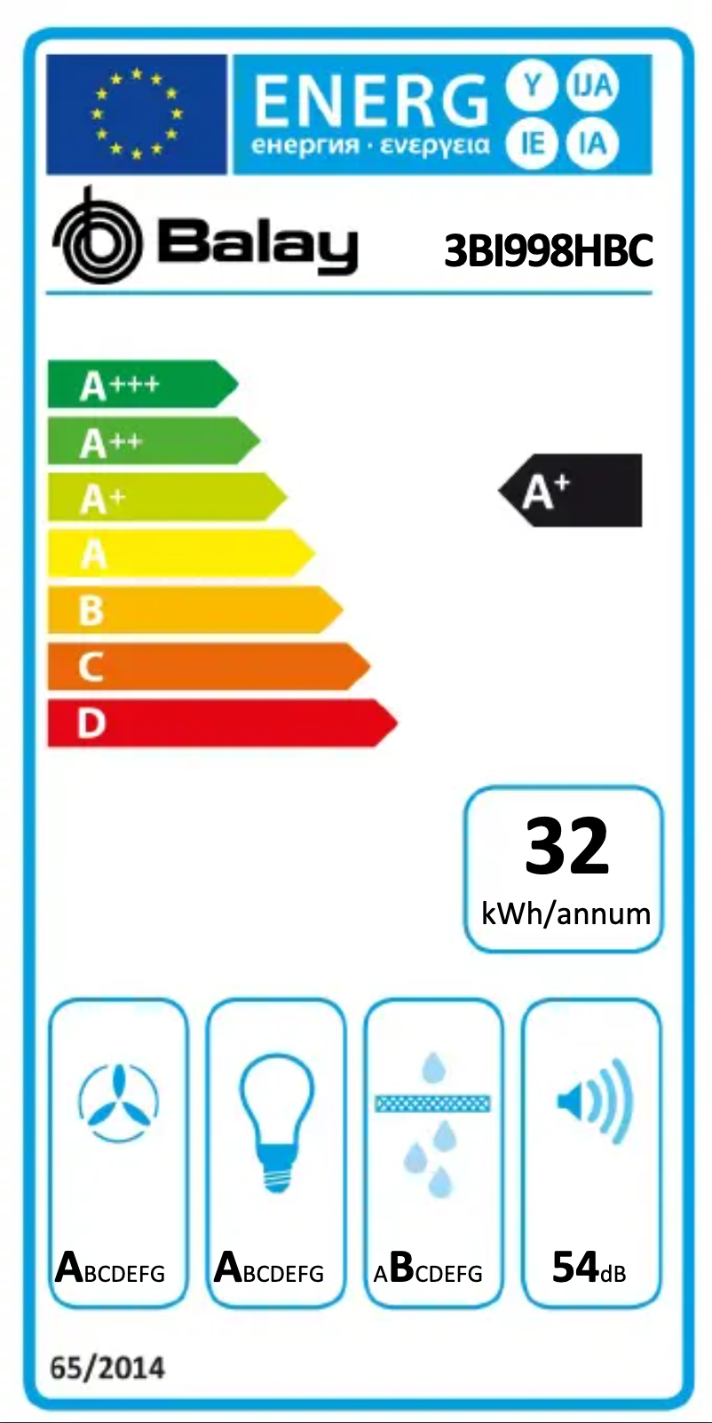 Page 1 de la notice Manuel utilisateur Balay 3BI998HBC