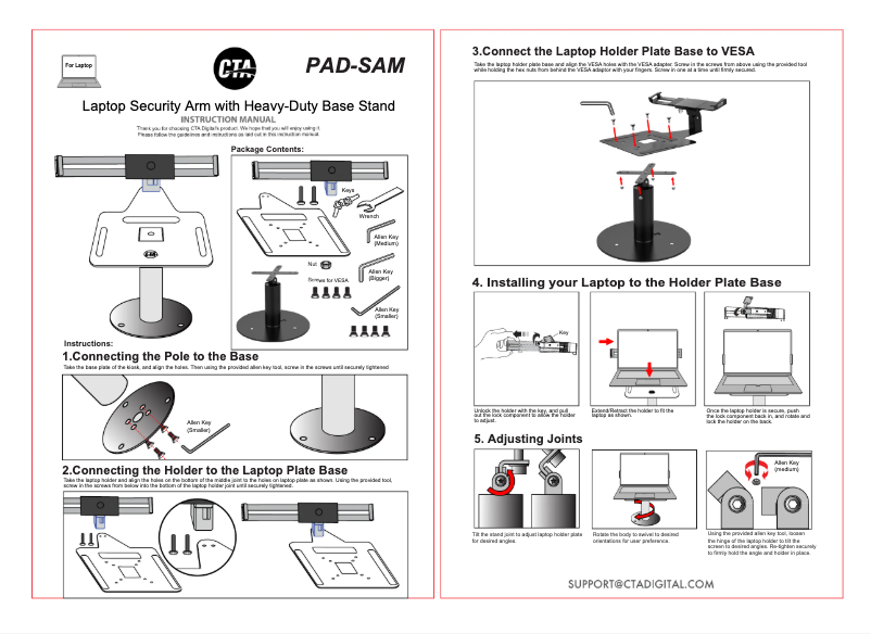 Page 1 de la notice Manuel utilisateur CTA Digital PAD-SAM