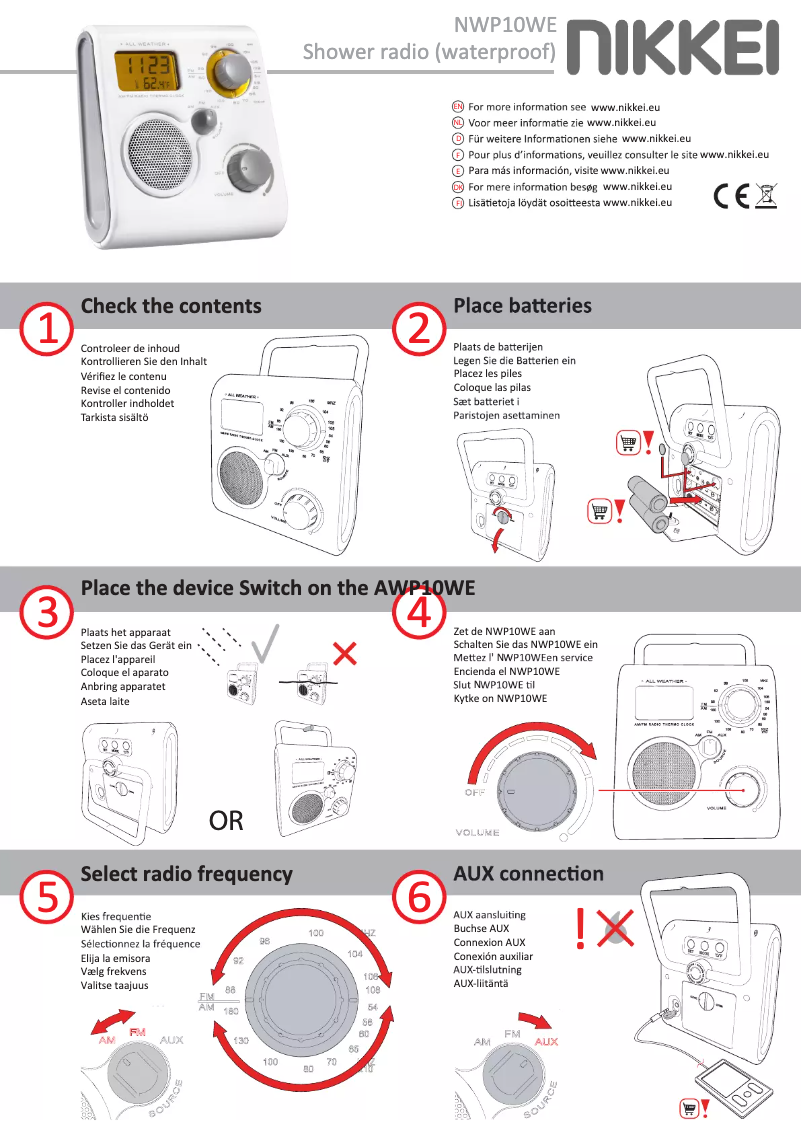 Page 1 de la notice Manuel utilisateur Nikkei NWP10WE