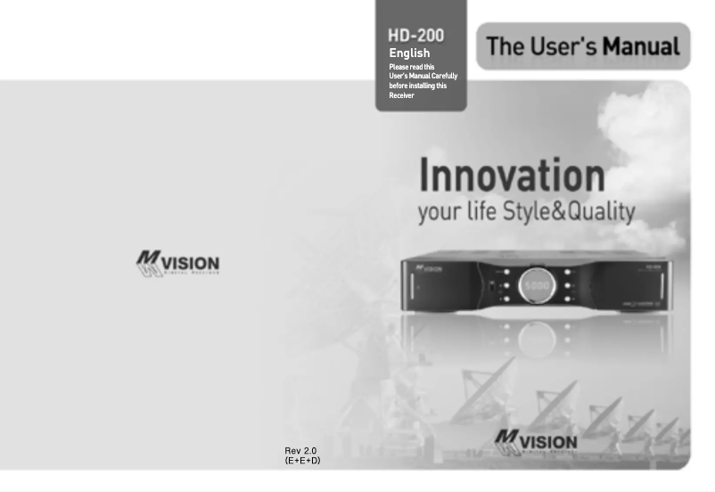Page n°1 - Manuel utilisateur MVision HD-200
