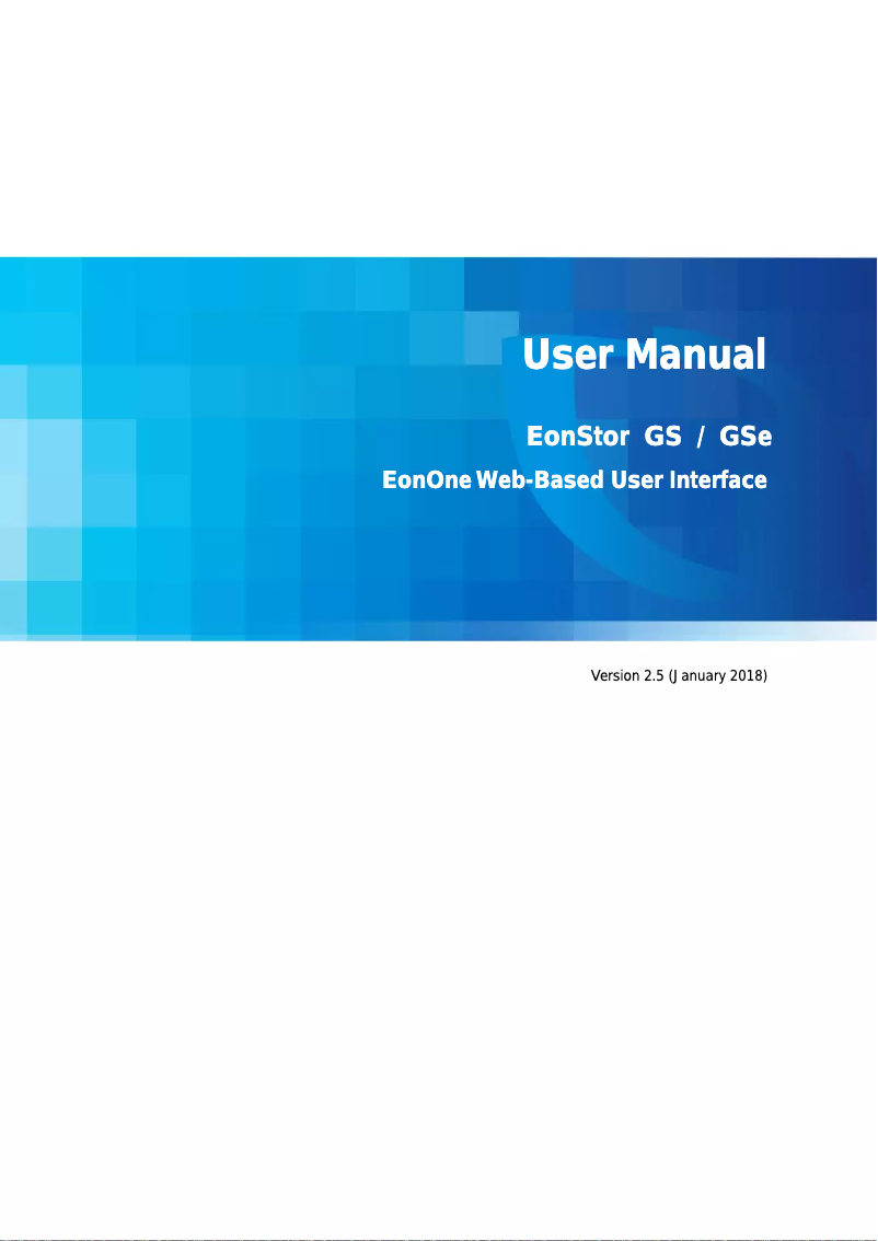 Page 1 de la notice Manuel utilisateur Infortrend EonStor GS 2024B
