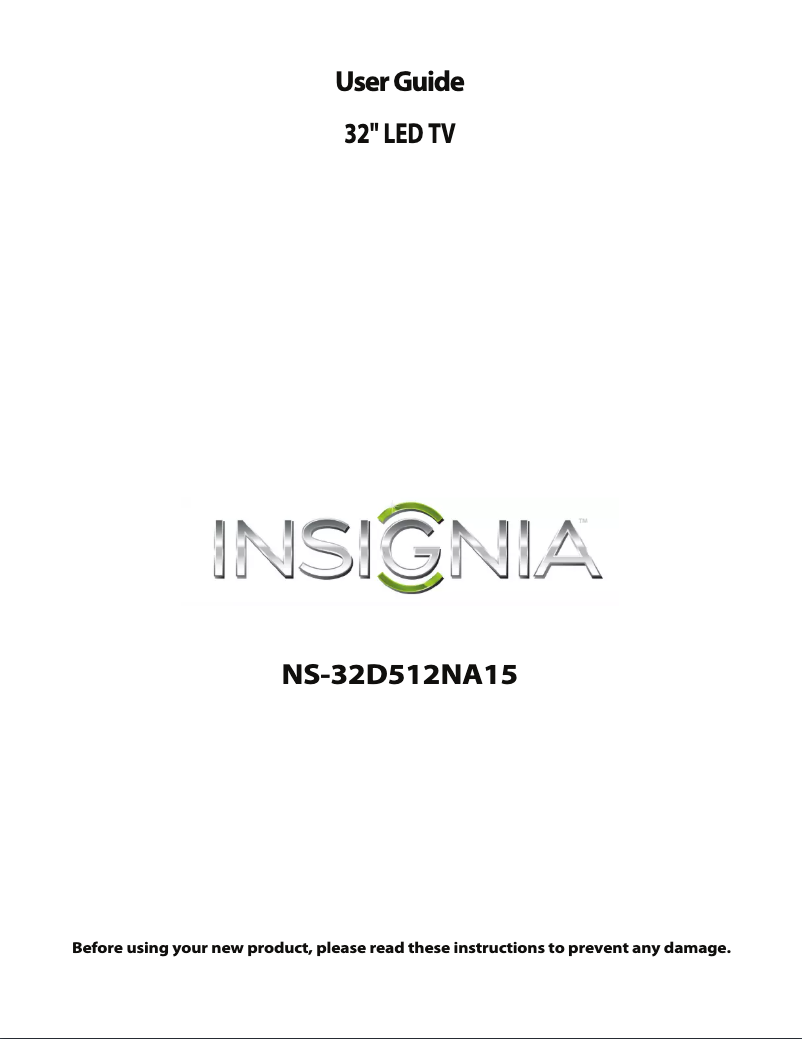 Imagen de la primera página del manual del dispositivo NS-32D512NA15