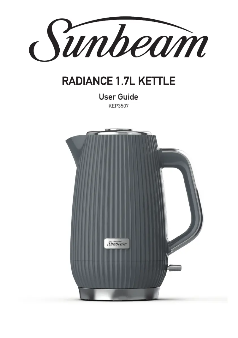 Page n°1 - Manuel utilisateur Sunbeam Radiance KEP3507
