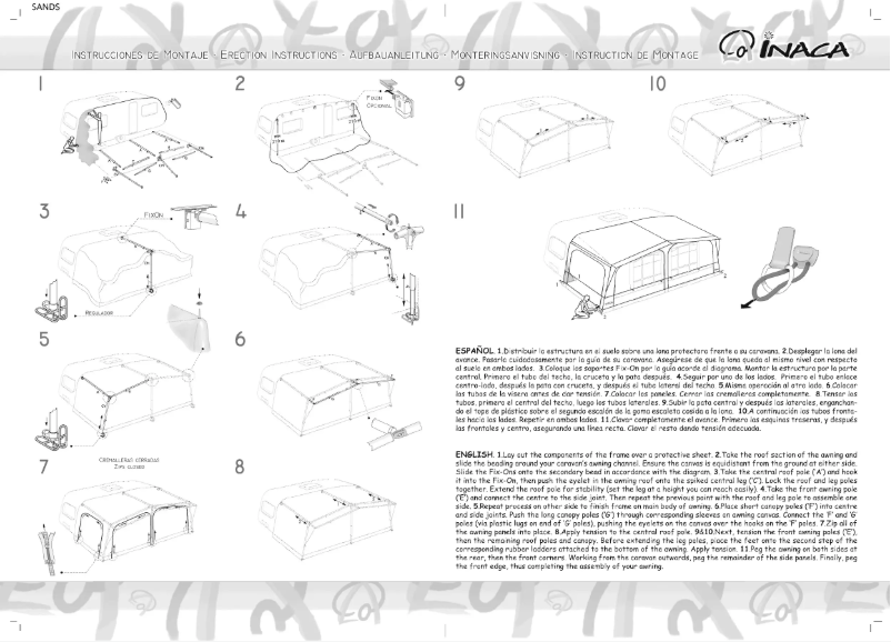 Image de la première page du manuel de l'appareil Sands 250