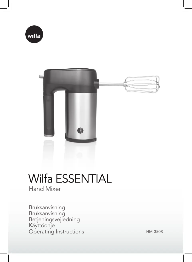 Page 1 de la notice Manuel utilisateur Wilfa Essential HM-350S