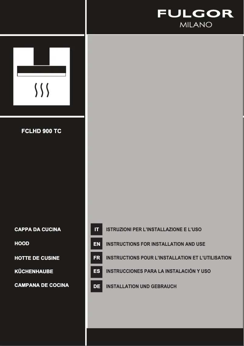 Page n°1 - Guide d'installation Fulgor Milano FCLHD 900 TC BK