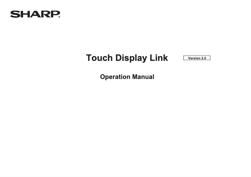 Page n°1 - Manuel utilisateur Sharp LL-P202V