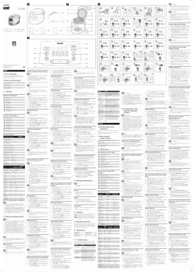 Page 1 de la notice Manuel utilisateur Philips Viva Collection HD4731