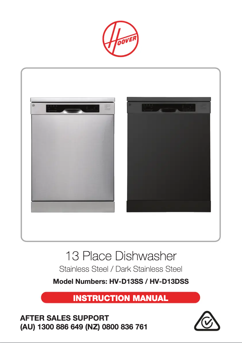 Page n°1 - Manuel utilisateur Hoover HV-D13SS