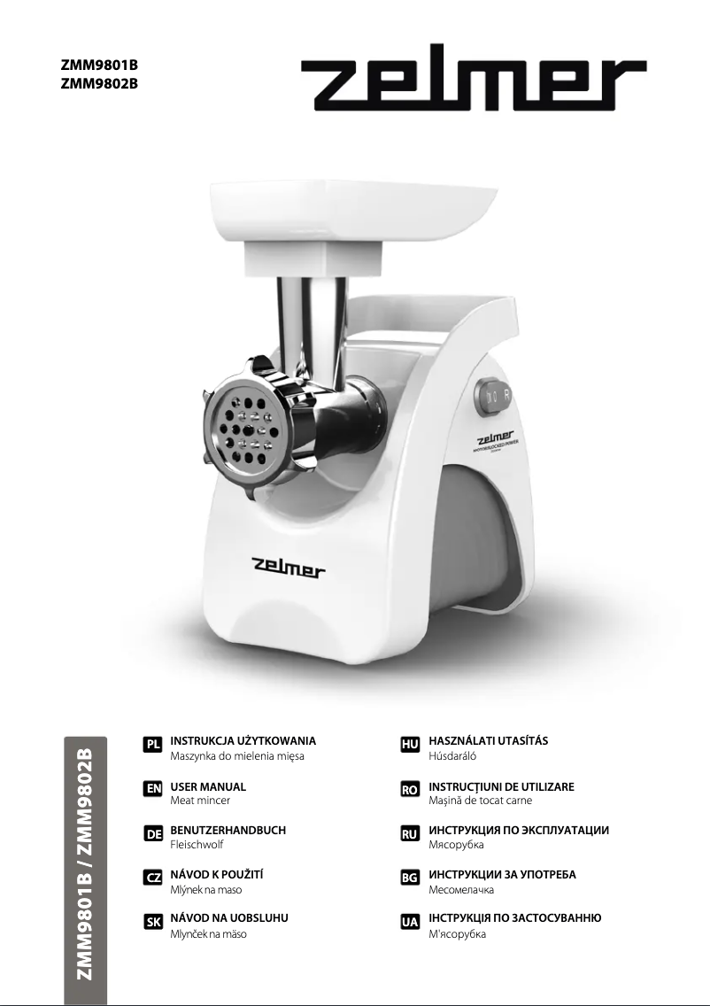 Page 1 de la notice Manuel utilisateur Zelmer ZMM9802B