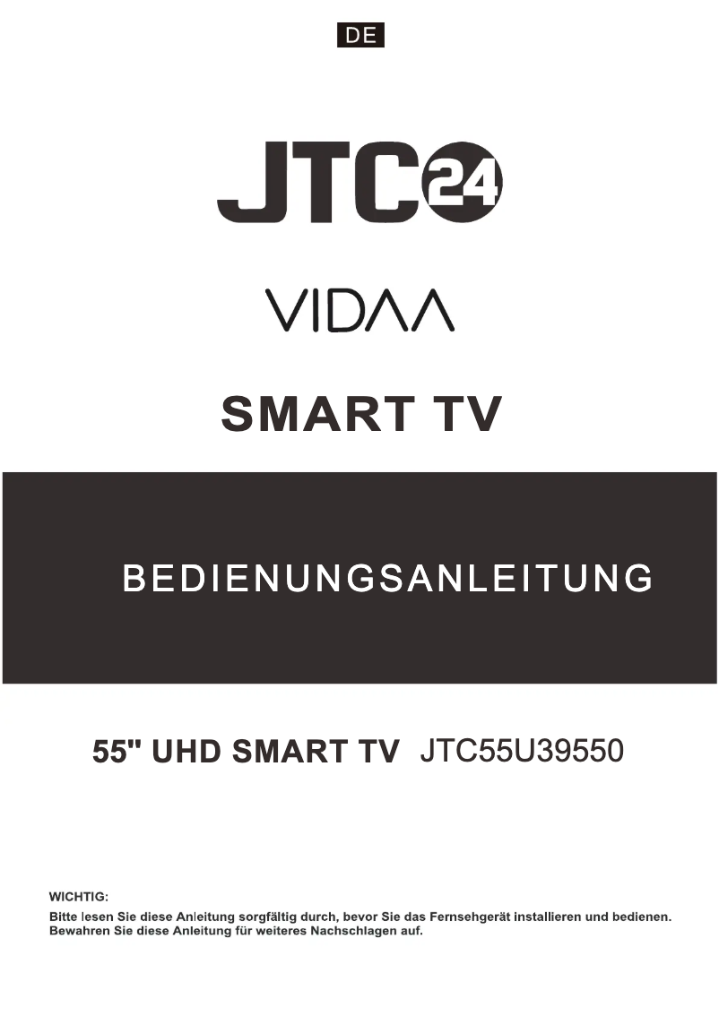 Image de la première page du manuel de l'appareil JTC55U39550