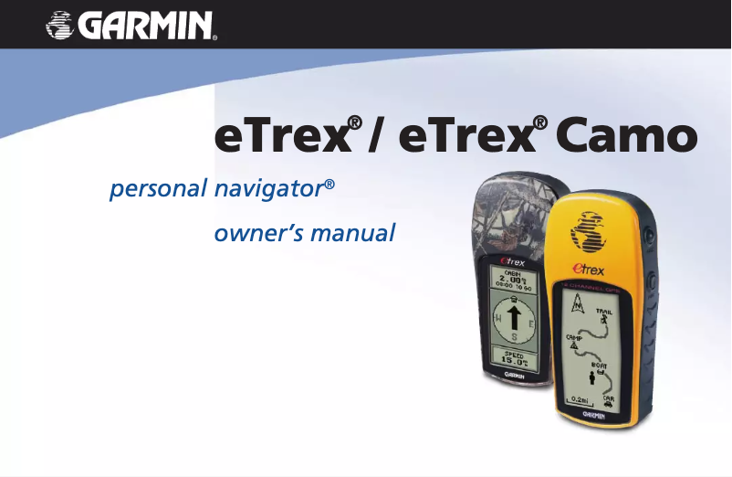 Image de la première page du manuel de l'appareil eTrex Camo