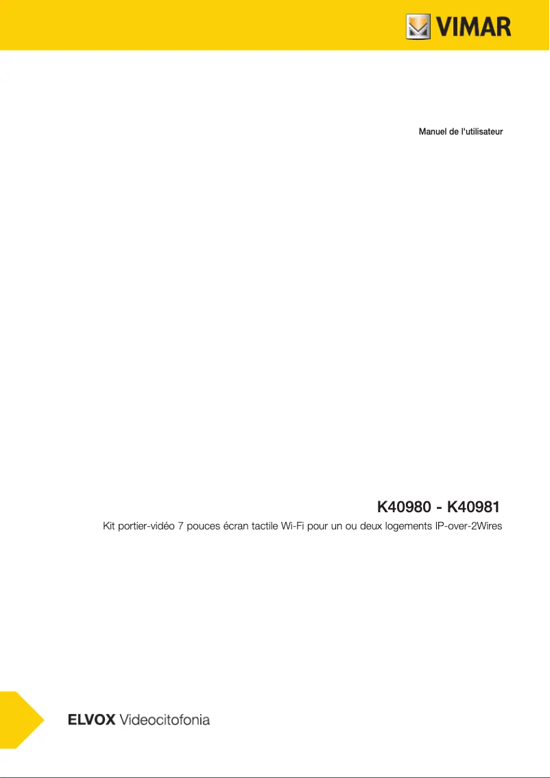 Image de la première page du manuel de l'appareil K40980