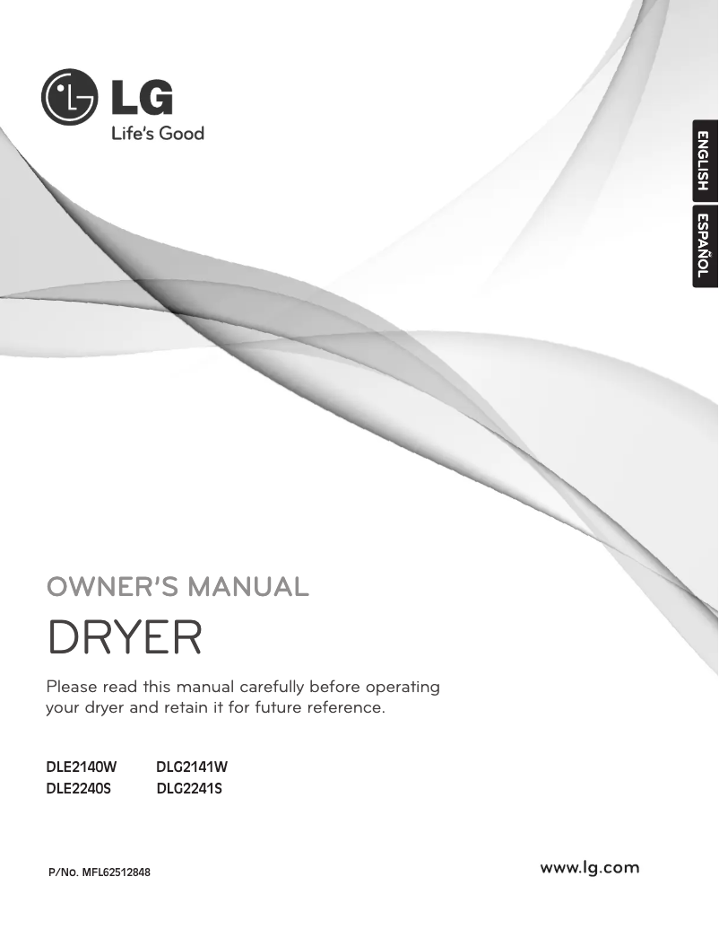 Page 1 de la notice Manuel utilisateur LG DLG2141W